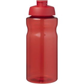 Bouteille de sport H2O Active® Eco Big Base de 1 litre à couvercle rabattableCouleur:Rouge / Rouge