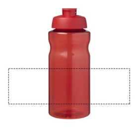 Bouteille de sport H2O Active® Eco Big Base de 1 litre à couvercle rabattableCouleur:Rouge / Rouge