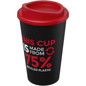 Gobelet recyclé isolant de 350ml Americano® EcoCouleur:Noir / Rouge