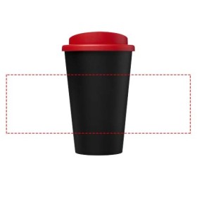 Gobelet recyclé isolant de 350ml Americano® EcoCouleur:Noir / Rouge