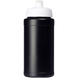 Gourde de sport recyclée Baseline de 500 mlCouleur:Noir / Blanc