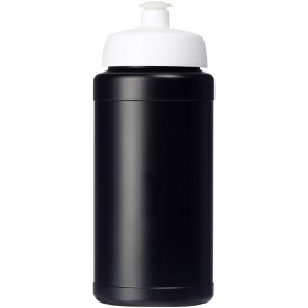 Gourde de sport recyclée Baseline de 500 mlCouleur:Noir / Blanc