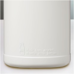 Bouteille de sport Baseline de 500 ml recyclée avec couvercle rabattableCouleur:Blanc / Bleu