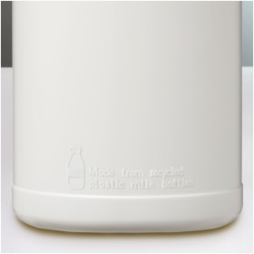 Bouteille de sport Baseline de 500 ml recyclée avec couvercle rabattableCouleur:Blanc / Bleu