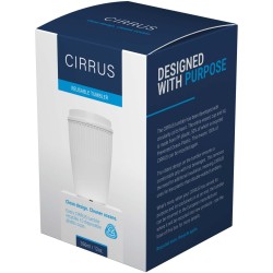 Gobelet Cirrus de 350 ml avec couvercle 360°Couleur:Blanc