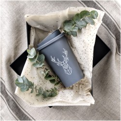 Gobelet isolant Americano® 350ml avec couvercle anti fuitesCouleur:Blanc / Noir