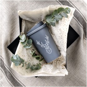 Gobelet isolant Americano® 350ml avec couvercle anti fuitesCouleur:Blanc / Noir