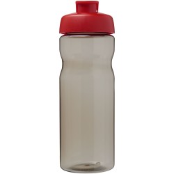 Bouteille de sport H2O Active® Eco Base de 650 ml avec couvercle à bec verseurCouleur:Rouge / Charbon