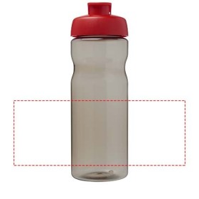 Bouteille de sport H2O Active® Eco Base de 650 ml avec couvercle à bec verseurCouleur:Rouge / Charbon