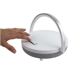 Enceinte Bluetooth® 4-en-1 Prixton de 10 W avec lumière LED et station de charge sans filCouleur:Blanc