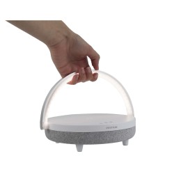 Enceinte Bluetooth® 4-en-1 Prixton de 10 W avec lumière LED et station de charge sans filCouleur:Blanc