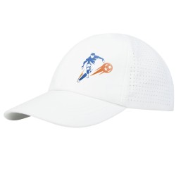 Casquette 6 panneaux Mica GRS recyclée ajustéeCouleur:Blanc