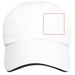Casquette sandwich 6 panneaux Morion GRS recyclée ajustableCouleur:Blanc