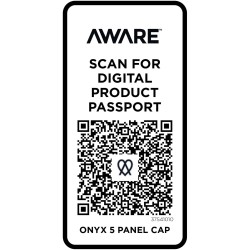 Casquette recyclée Onyx Aware™ 5 panneauxCouleur:Blanc