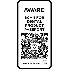 Casquette recyclée Onyx Aware™ 5 panneauxCouleur:Blanc