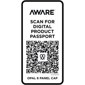 Casquette recyclée Opal Aware™ 6 panneauxCouleur:Blanc