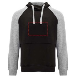 Sweat à capuche Badet bicolore pour enfantCouleur:Noir / Gris