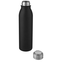 Bouteille de sport Harper 700 ml en acier inoxydable avec boucle métalliqueCouleur:Noir