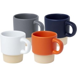 Tasse à espresso empilable Olympia de 130 ml avec fond en argileCouleur:Blanc