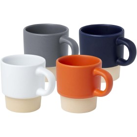Tasse à espresso empilable Olympia de 130 ml avec fond en argileCouleur:Blanc