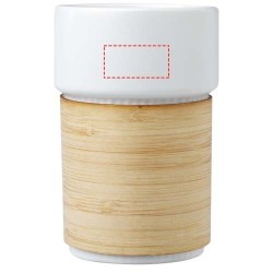 Gobelet Fika de 340 ml avec couvercle en bambouCouleur:Blanc