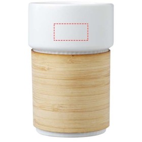 Gobelet Fika de 340 ml avec couvercle en bambouCouleur:Blanc