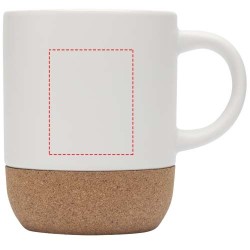 Mug Billie en céramique pour sublimation de 300 ml avec détails en liège et finition matteCouleur:Blanc