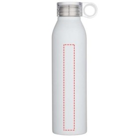 Bouteille d’eau Grom de 650 ml en acier inoxydable recyclé certifié RCSCouleur:Blanc