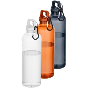 Bouteille d’eau Oregon de 750 ml en plastique recyclé certifié RCS avec mousquetonCouleur:Orange