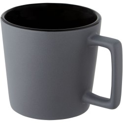 Tasse Cali de 370 ml en céramique avec finition mateCouleur:Noir / Gris Mat