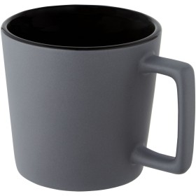 Tasse Cali de 370 ml en céramique avec finition mateCouleur:Noir / Gris Mat