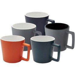Tasse Cali de 370 ml en céramique avec finition mateCouleur:Noir / Gris Mat