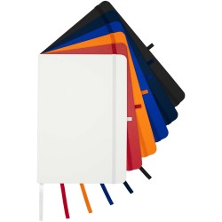 Carnet A5 Teak ligné recyclé à couverture rigideCouleur:Blanc