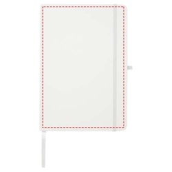 Carnet A5 Teak ligné recyclé à couverture rigideCouleur:Blanc