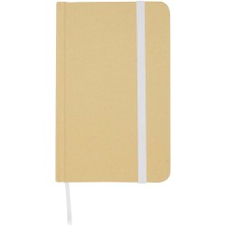 Carnet A6 Reed uni recyclé à couverture rigideCouleur:Blanc