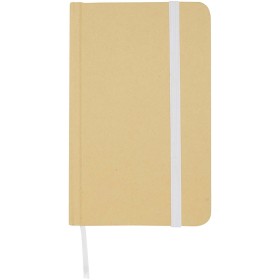 Carnet A6 Reed uni recyclé à couverture rigideCouleur:Blanc