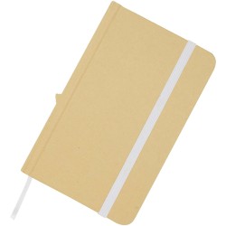 Carnet A6 Reed uni recyclé à couverture rigideCouleur:Blanc