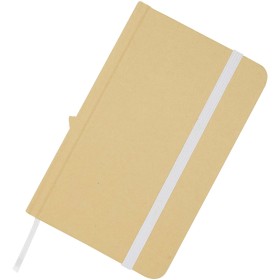 Carnet A6 Reed uni recyclé à couverture rigideCouleur:Blanc