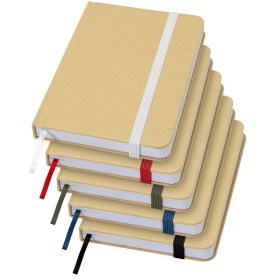 Carnet A6 Reed uni recyclé à couverture rigideCouleur:Blanc