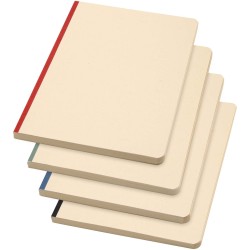 Carnet A5 Liliana à couverture souple en canne à sucre et RPETCouleur:Brique