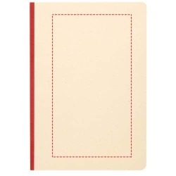 Carnet A5 Liliana à couverture souple en canne à sucre et RPETCouleur:Brique