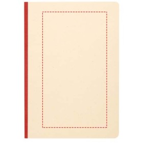 Carnet A5 Liliana à couverture souple en canne à sucre et RPETCouleur:Brique