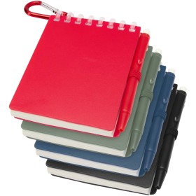 Ensemble carnet souple d’extérieur recyclé et stylo bille (encre noire) Lig MiniCouleur:Bleu océan