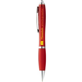 Stylo bille avec corps et grip colorés NashCouleur:Rouge