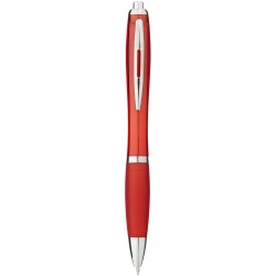 Stylo bille avec corps et grip colorés NashCouleur:Rouge