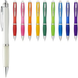 Stylo bille avec corps et grip colorés NashCouleur:Rouge