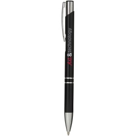 Stylo bille rétractable en aluminium MonetaCouleur:Noir