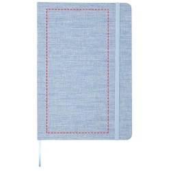 Carnet à couverture rigide A5 Ramona en cotonCouleur:Bleu clair