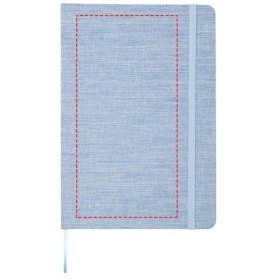 Carnet à couverture rigide A5 Ramona en cotonCouleur:Bleu clair