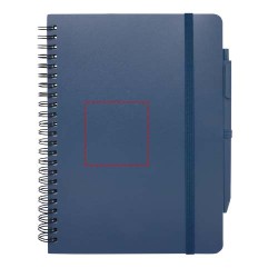 Carnet à couverture rigide d’origine océanique Thalaasa A5 avec stylo bille (encre noire)Couleur:Bleu océan